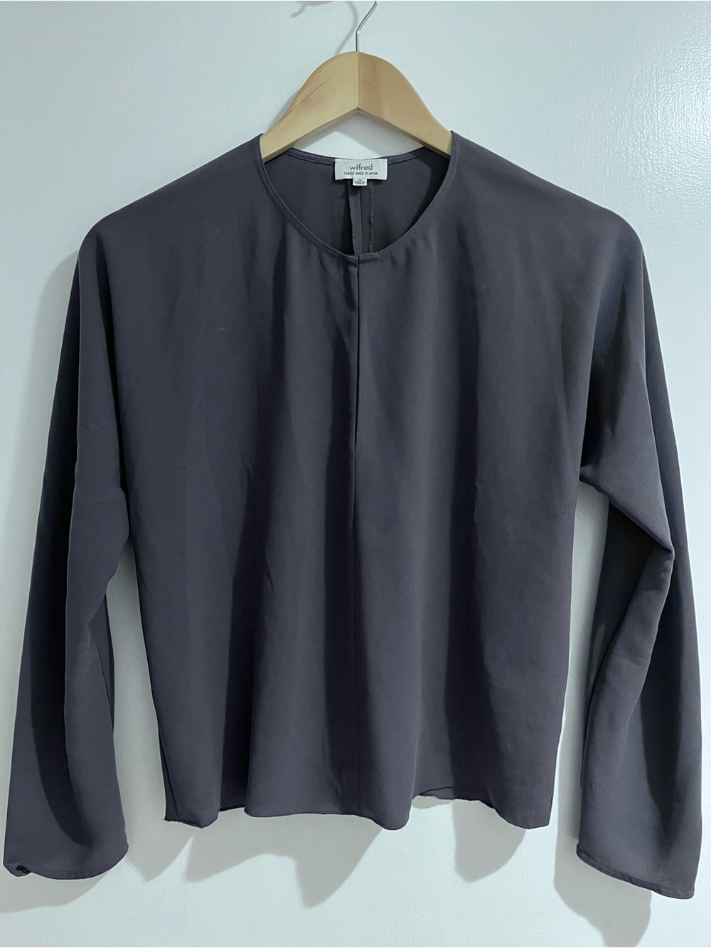 Wilfred work blouse in charcoal gray